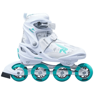 Roces - Moody TIF - White/Aqua - nastavitelné in-line brusle Velikost (brusle): 30 - 35