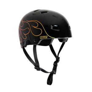 Bullet - Graphic Helmet T35 Flame Gloss Black - helma Velikost: XXS-S