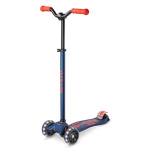 Micro - Maxi Micro Deluxe Pro LED Navy Red - Dětská koloběžka