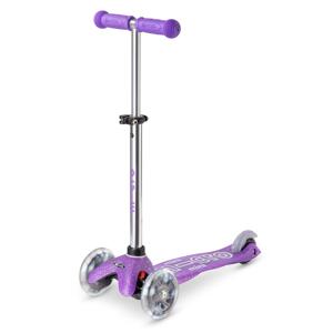 Micro - Mini Deluxe Glitter LED Purple - Dětská koloběžka