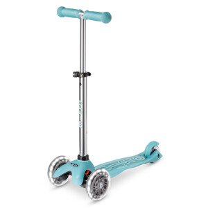 Micro - Mini Deluxe Glow LED Plus Aqua - Dětská koloběžka