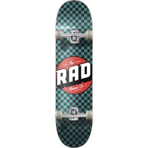 RAD Skateboards RAD - Checkers Progressive 7.25" Black/Teal - skateboard