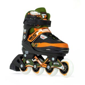SFR - Pixel Adjustable Green/Orange - nastavitelné in-line brusle Velikost (brusle): S (29, 30,5, 32, 33)